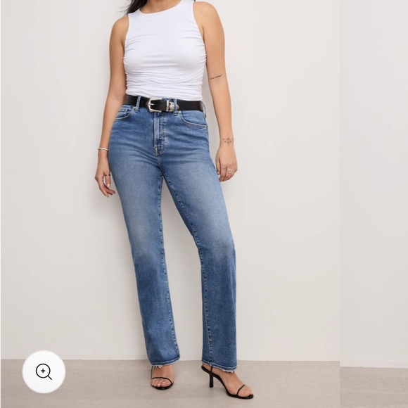 Good American Denim - Good American Blue Straight Leg Jeans